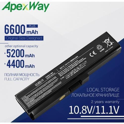 4400mAh laptop battery for Toshiba Satellite C670D L310 L510 L515 L600 L630 L635 L640 L645 L645D L650 L650D L655 L670 L670D L675