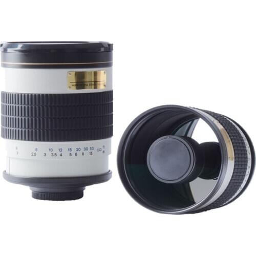 500mm f6.3 T Mount MIRROR TELEPHOTO LENS white for Canon nikon sony pentax fuji olympus m43 nex mirrorless camera