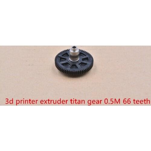 3D printer accessories Titan extruder gear 0.5 module 66 teeth stainless steel plastic big gear