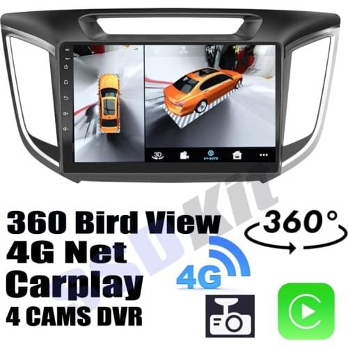 Car Audio Navigation GPS Carplay DVR 360 Birdview Around 4G Android System For Hyundai Creta ix25 Cantus GS GC 2014~2021