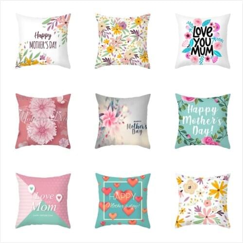 New Thanksgiving Mothers Day Artistic Letters Gifts Love Flowers Pillow Cases Cushion Covers Sofa Car Home Lumbar Pillow Cases