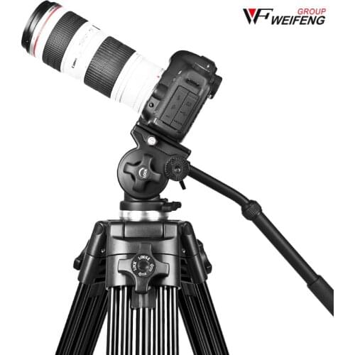 DHL gopro Weifeng WF717 1.8m height/Professional WF-717 Video Tripod + Fluid Pan Head kit 189cm 8kg for DV DSLR Cam PK056