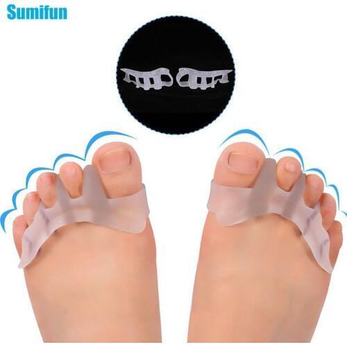 2pcs Gel Silicone Bunion Corrector Toe Separators Straightener Spreader Foot Care Tool Hallux Valgus Pro Massager Tool