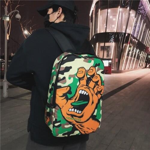 European and American personality backpack 2020 new fashion travel bag large capacity high school college student bag