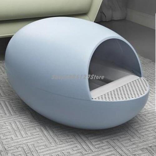 Cat Egg Full Automatic Cat Litter Pan Anti Splash Cat Litter Pan Cat Toilet Deodorization Small Semi Closed Electric Cleaner