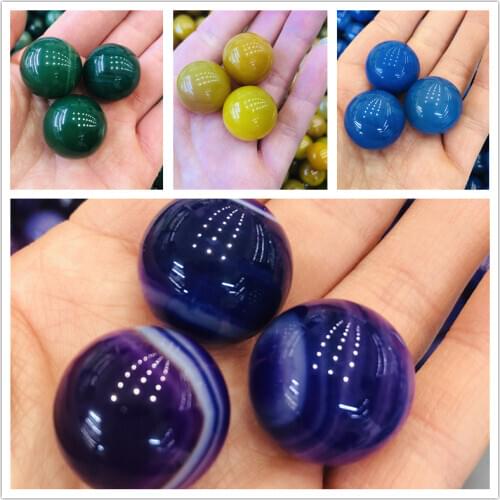 Natural gemstone violet, blue, yellow, green agate agate ball crystal ball reiki healing ball home decor