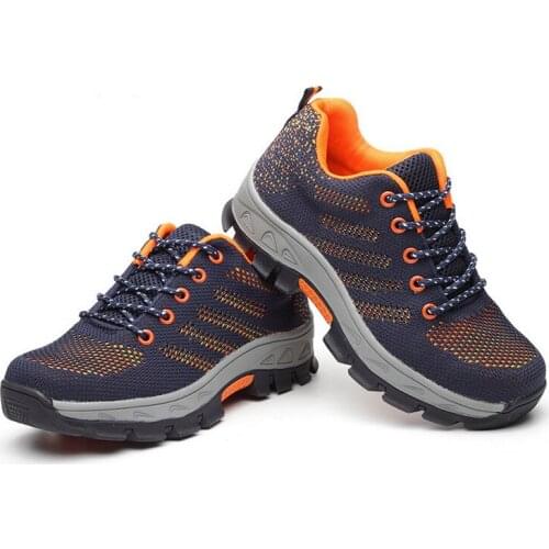 2019 new unisex work shoes outdoor non-slip breathable non-slip Protective boots fashion striped sneakers