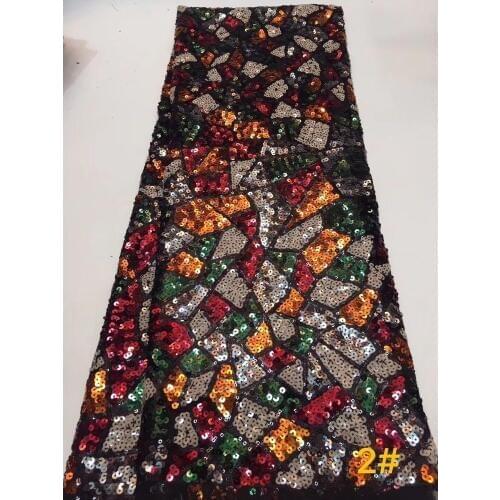 Very Beautiful sequins fabric SYJ-8649 French net Fabric For party dress 5 yards/lot