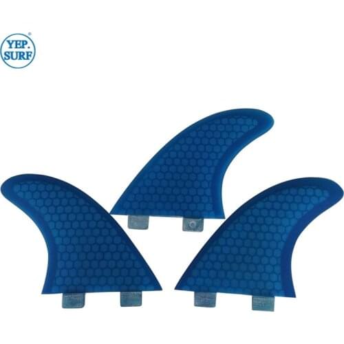 Surfing FCS Fins G3 Size Honeycomb Fibreglass Fin Blue color Surf Quilhas FCS G3 Surf Fins