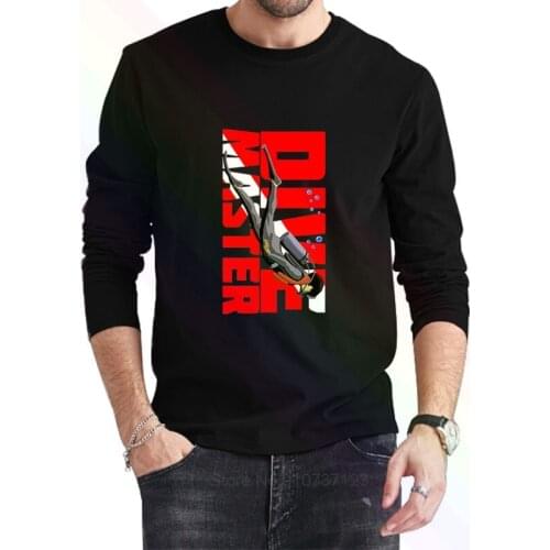 Scuba Dive Master Logo Classic Black T-Shirt 2021 Newest Summer Mens Long Sleeve Popular Tees Shirt Tops Novel Unisex