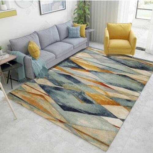 Geometric Rectangle Carpets For Living Room Bedroom Rugs Sofa Coffee Table Floor Mat Customized Carpet