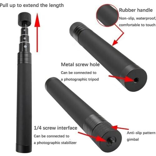 For DJI OSMO Mobile 4 Selfie Stick Extension Monopod Pole Adjustable Rod for DJI OSMO Mobile 4 Handheld Gimbal Stabilizer