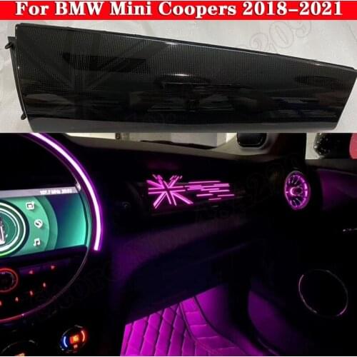 Ambient Light For BMW Mini Coopers 2018-2021 LED Decorative Dashboard Luminous Nozzle Co-pilot Atmosphere Lamp 12 colors