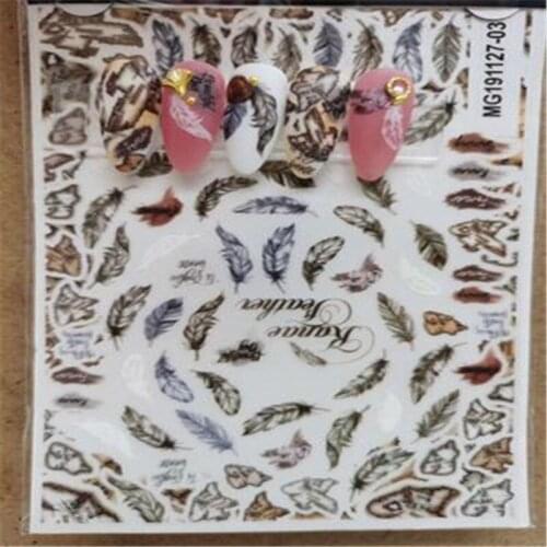 High Quality Large Version Fashion New Style Snake Skin Black Serious Light Traceless Nail Sticker Nail Decal Nail Decor