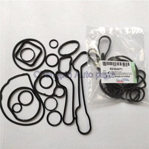 10X Cooling System Oil Cooler Gasket Seals OEM# 55354071 24445723 For Chevrolet Cruze 1.6L 1.8L Sonic Astra Zafira