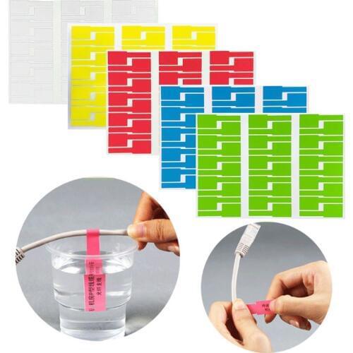 30Pc Cable Labels Sticker Waterproof Identification Tags Work with Laser Printer