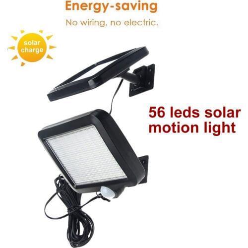 56 leds solar light split panel bulb led lamp waterproof motion s wall security street deck decor fence lights for home