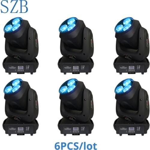 6 PCS SZB 3x40w Zoom B eye LED moving head Light RGBW 4IN1 Color Mixing DMX moving zoom wash DJ Lighting Stage Light/SZB-MH0340