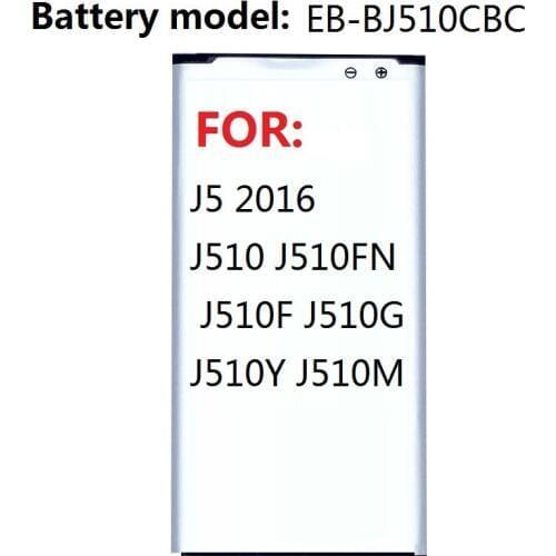 Battery for Samsung Galaxy J5 2016 Edition Replacement J510 J510FN J510F J510G J510Y J510M 3100mAh EB-BJ510CBC