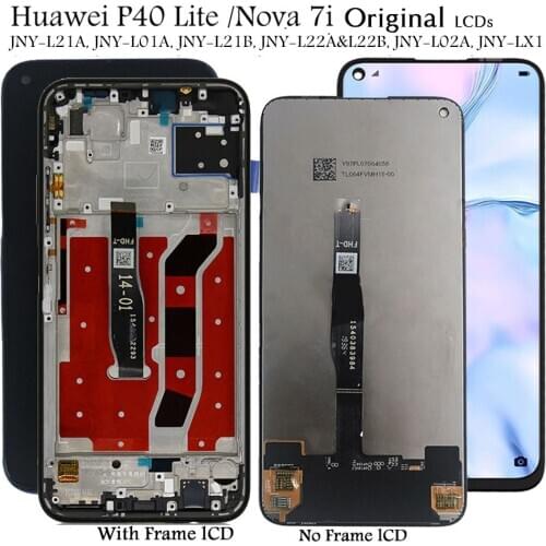 Original Display For Huawei P40 Lite JNY-LX1 LCD Display 10 Touch Screen Replacement For Nova 7i JNY-LX2, P 40 Lite Lcd Screen