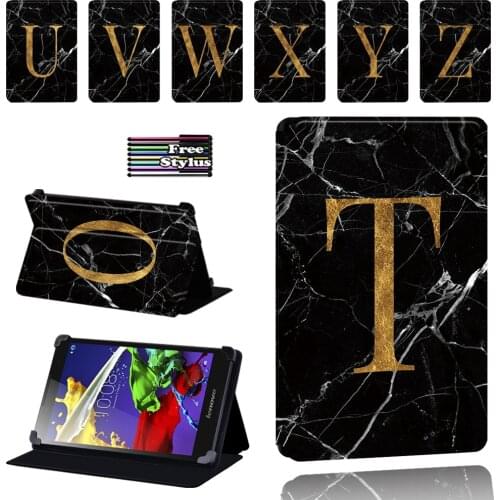 For Lenovo Tab 2 A7/A8/A10-70/Tab 3/Tab 4 Pu Leather Foldable Dust-proof Lightweight Tablet Case Cover + Stylus