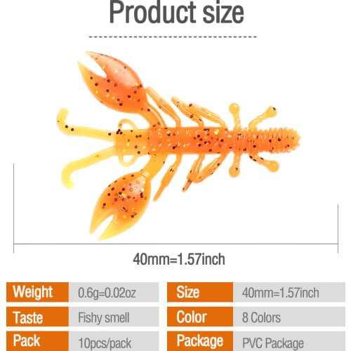 DONQL 10Pcs Silicone Jig Soft Lures 40mm 0.6mm Shiner Artificial Topwater Bait Wobbler Smart Carp Bass Tackle Trout Fishing lure