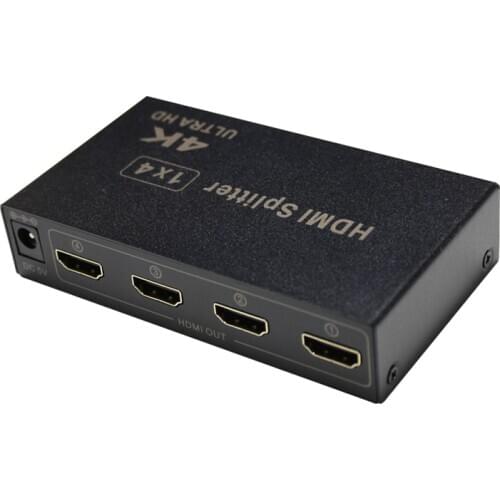 HD 4K HDMI Splitter 1X4 4 Port 3D UHD 1080p 4K*2K Video HDMI Switch Switcher HDMI 1 Input 4 Output HUB Repeater Amplifier