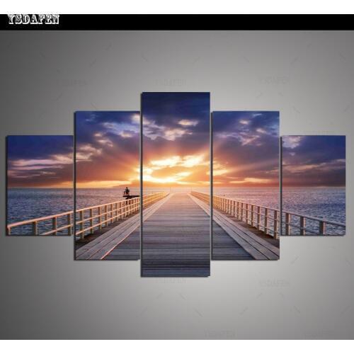 HD print olieverf Film modulaire foto Scenery poster kind room decor woondecoratie 5 stks canvas art z412