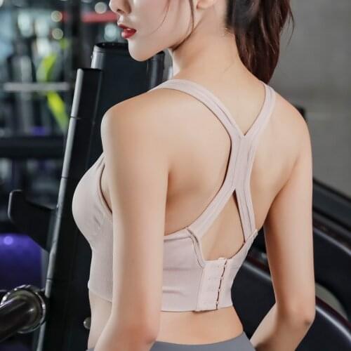 Beautiful Back Shockproof Gathered Running Sports Bra Yoga Underwear Large Size Hollow Adjustable Sports Bra