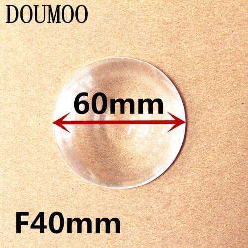 Round plastic magnifying lens 4 pcs /lot Diameter 60 mm Focal length 40 mm 60 mm x 40 mm free shipping support dropshipping