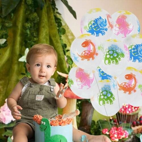 10pcs 12inch dinosaur party Latex Balloons Jungle Safari Birthday Party Jurassic World Dino Party 1st Birthday Party Favor
