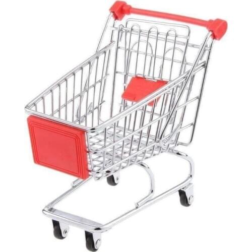 Bigs Size Kids Pretend Play Supermarket Hand Mini Cart Shopping Cart Desktop Decoration Storage Toy Gift Furniture Accessories