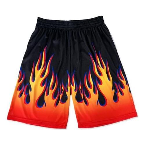 Flame shorts Men Summer Street shorts