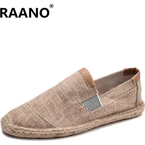 Mens Shoes Casual Male Breathable Canvas Shoes Men Chinese Fashion 2019 Soft Slip On Espadrilles For Men Loafers Size 39-45