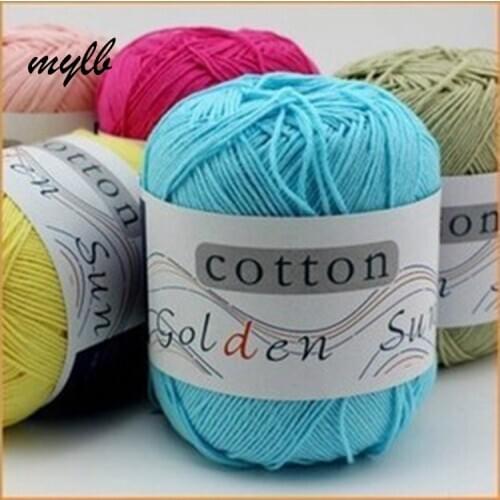 Mylb 10ball=500g Yarns Pure Baby 100% Cotton Yarn Eco-Friendly Dyed Crochet Yarn For Knitting Garn