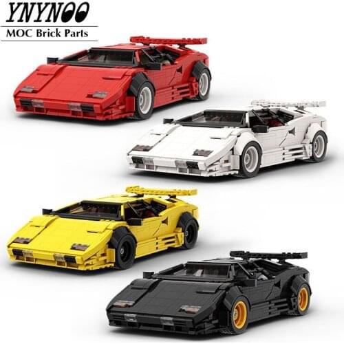 NEW Countach LP5000 QV-Red Hypercar Super Racing Car Versionby MOC Blocks Classic High-Tech Bricks Model Toys Birthday Gifts