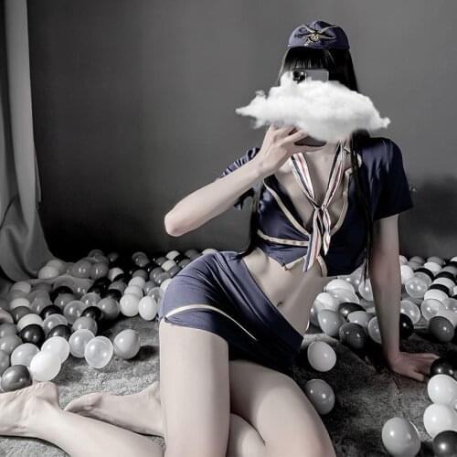 Nikoana new Sexy dress Underwear Womens Buttock Skirt Stewardess Uniform Temptation lingerie costume set exotic apparel