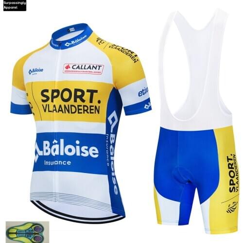 2020 Baloise Cycling Clothing Bike Jersey Quick Dry Mens Bicycle Clothes Summer Team Cycling Jerseys 20D Gel Bike Shorts Set