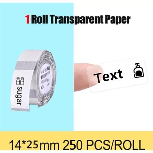 Office Transparent Label Sticker Paper Waterproof Inkleess Rectangle Round Classification Glass Mug Bottle Tag For Niimbot d11