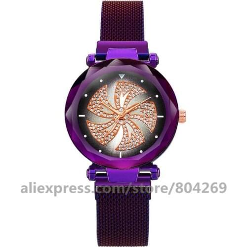Wholesale Womens Quartz Watch Alloy Top Luxury Alloy Fashion Watches Magnetic Band Watch Hot Sale Women Watches 8700