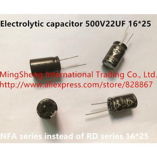 Original new 100% electrolytic capacitor 500V22UF 16*25 NFA series instead of RD series (Inductor)