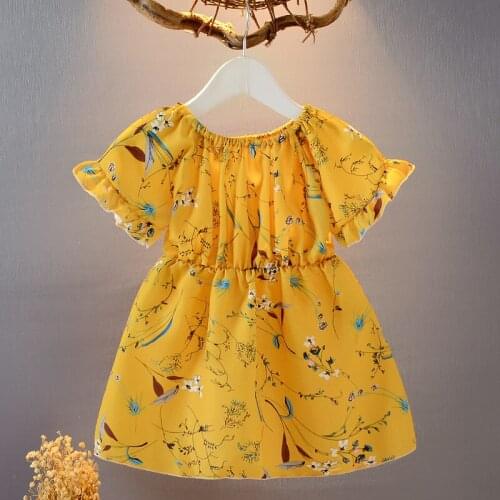 Girls' new summer Chiffon Dresses, Childrens clothes, waist ladies, princess Dresses, loose girl dresses, girl clothes