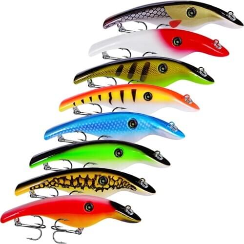 POETRYYI 1PCS Big Pencil Bait 150mm/46.5g Artificial Fishing lure Crankbait Sea Bass Pike 3D Eyes Plastic Wobbler Fishing Tackle