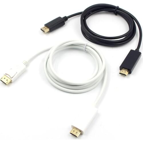 DisplayPort to HDMI-compatible Cable 1.8M 1080P Display Port DP to HDMI-compatible for Connecting Laptop to HDTVs Projectors