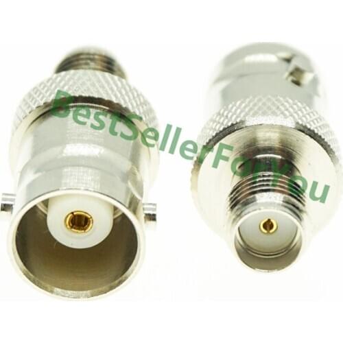 Connector BNC Female To SMA Female Jack Antenna Adapter Copper Connector Converter Nickel Plated