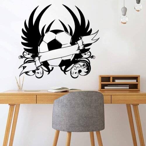 Retro Football pattern Wallpaper Vinyl Wall Stickers for Living Room Company School Office Decoration Decal Mural