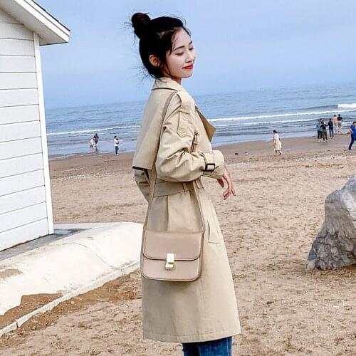 Separqi Women's Double Breasted Trench Coats