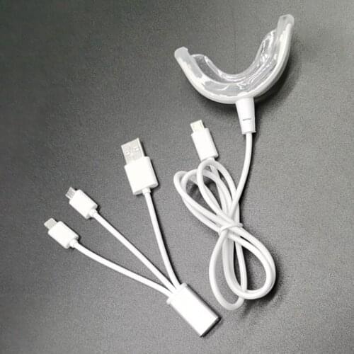 Smart LED Teeth Whitening Device Portable USB Charging Cold Blue Light Dental Whitening Kit 3 Ports For Android Teeth Whitening