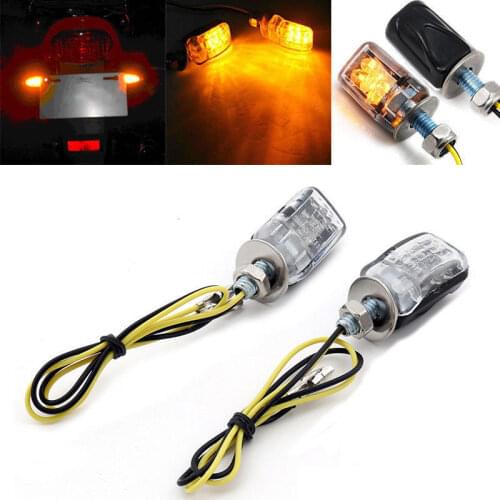 Universal 2PCS LED Micro Mini Tiny Small Indicators Turn Signals For Motorcycle Motobike