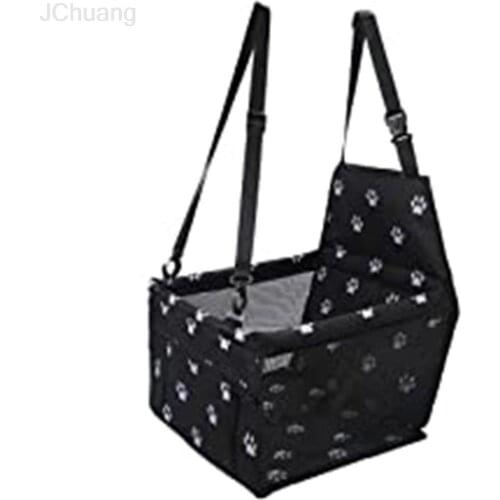 Pet Car Bag Dog Cat Seat Waterproof Wear Resistant Breathable Car Seat Cushion Anti Collapse Black Footprints